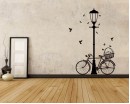 Street Lamp Bicycle Vinyl Decals Modern Wall Art Sticker
